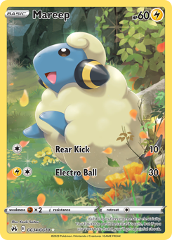 Pokemon Crown Zenith Galarian Gallery Mareep - GG34