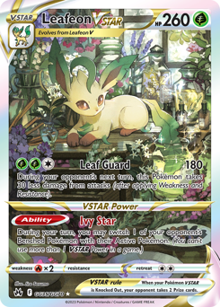 Pokemon Crown Zenith Galarian Gallery Leafeon VSTAR - GG35