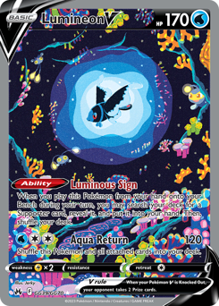 Pokemon Crown Zenith Galarian Gallery Lumineon V - GG39