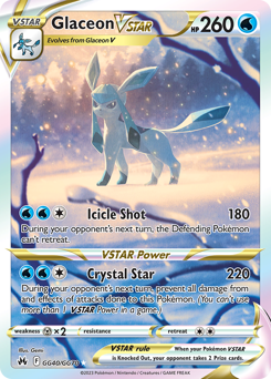 Pokemon Crown Zenith Galarian Gallery Glaceon VSTAR - GG40