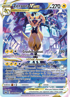 Pokemon Crown Zenith Galarian Gallery Zeraora VSTAR - GG43