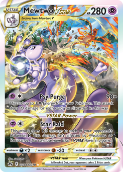 Pokemon Crown Zenith Galarian Gallery Mewtwo VSTAR - GG44