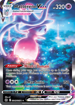 Pokemon Crown Zenith Galarian Gallery Hatterene VMAX - GG47