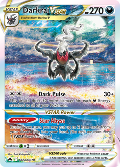 Pokemon Crown Zenith Galarian Gallery Darkrai VSTAR - GG50
