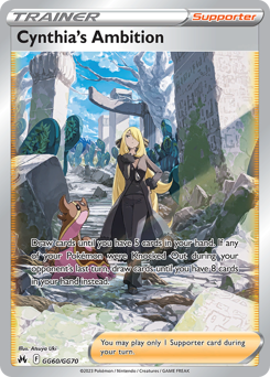 Pokemon Crown Zenith Galarian Gallery Cynthia's Ambition - GG60