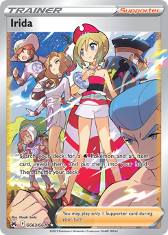 Pokemon Crown Zenith Galarian Gallery Irida - GG63