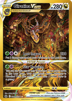 Pokemon Crown Zenith Galarian Gallery Giratina VSTAR - GG69