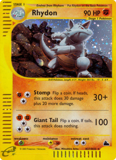 Pokemon Skyridge Rhydon - H27