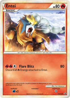 Pokemon HGSS Black Star Promos Entei - HGSS20
