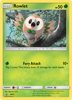 Pokemon SM Black Star Promos Rowlet - SM01
