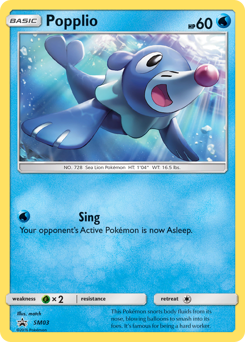 Pokemon SM Black Star Promos Popplio - SM03