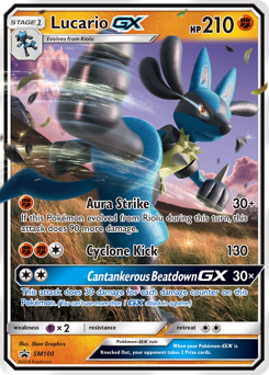 Pokemon SM Black Star Promos Lucario-GX - SM100