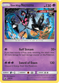 Pokemon SM Black Star Promos Dawn Wings Necrozma - SM106