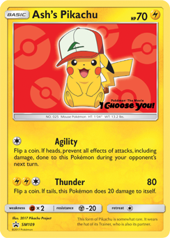 Pokemon SM Black Star Promos Ash's Pikachu - SM109
