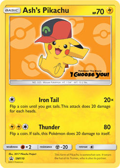 Pokemon SM Black Star Promos Ash's Pikachu - SM110