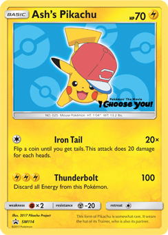 Pokemon SM Black Star Promos Ash's Pikachu - SM114