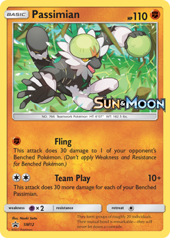 Pokemon SM Black Star Promos Passimian - SM12