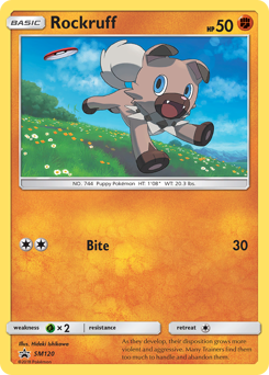 Pokemon SM Black Star Promos Rockruff - SM120