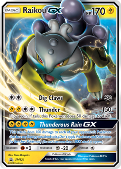 Pokemon SM Black Star Promos Raikou-GX - SM121