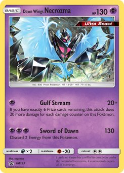 Pokemon SM Black Star Promos Dawn Wings Necrozma - SM123