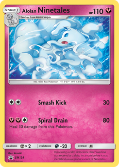 Pokemon SM Black Star Promos Alolan Ninetales - SM128