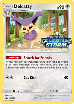 Pokemon SM Black Star Promos Delcatty - SM132