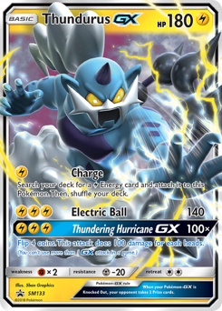Pokemon SM Black Star Promos Thundurus-GX - SM133