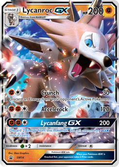 Pokemon SM Black Star Promos Lycanroc-GX - SM14
