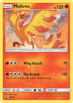 Pokemon SM Black Star Promos Moltres - SM143