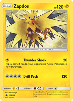 Pokemon SM Black Star Promos Zapdos - SM145