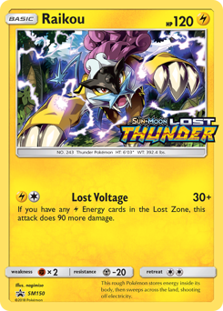 Pokemon SM Black Star Promos Raikou - SM150