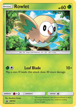 Pokemon SM Black Star Promos Rowlet - SM153