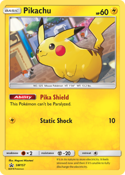Pokemon SM Black Star Promos Pikachu - SM157
