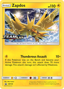 Pokemon SM Black Star Promos Zapdos - SM159