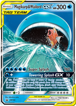 Pokemon SM Black Star Promos Magikarp & Wailord-GX - SM166