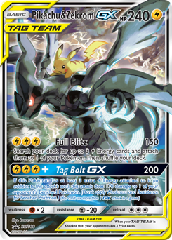 Pokemon SM Black Star Promos Pikachu & Zekrom-GX - SM168