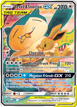 Pokemon SM Black Star Promos Eevee & Snorlax-GX - SM169