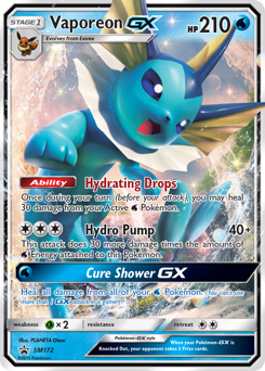 Pokemon SM Black Star Promos Vaporeon-GX - SM172