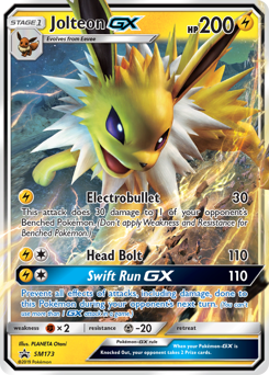 Pokemon SM Black Star Promos Jolteon-GX - SM173