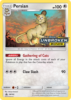 Pokemon SM Black Star Promos Persian - SM182