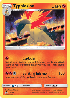 Pokemon SM Black Star Promos Typhlosion - SM185