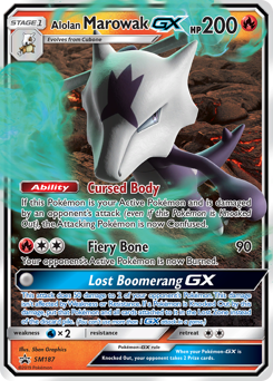 Pokemon SM Black Star Promos Alolan Marowak-GX - SM187