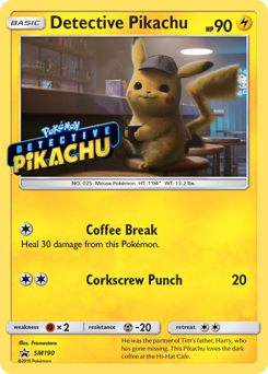 Pokemon SM Black Star Promos Detective Pikachu - SM190