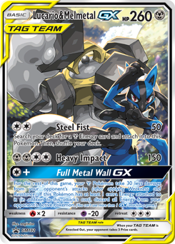 Pokemon SM Black Star Promos Lucario & Melmetal-GX - SM192