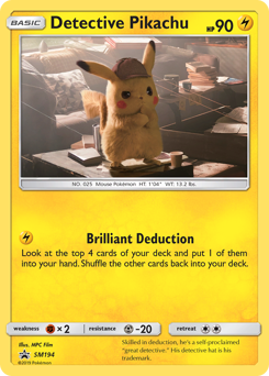 Pokemon SM Black Star Promos Detective Pikachu - SM194