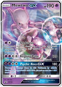 Pokemon SM Black Star Promos Mewtwo-GX - SM196