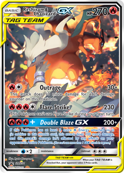 Pokemon SM Black Star Promos Reshiram & Charizard-GX - SM201