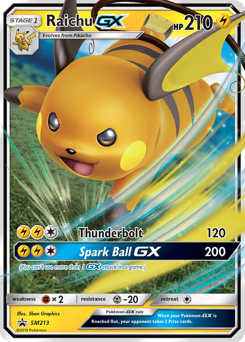 Pokemon SM Black Star Promos Raichu-GX - SM213
