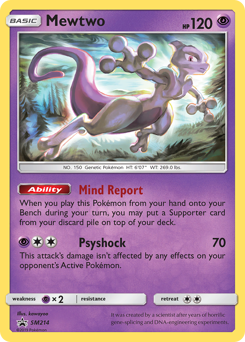 Pokemon SM Black Star Promos Mewtwo - SM214