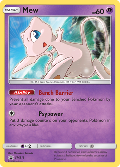 Pokemon SM Black Star Promos Mew - SM215